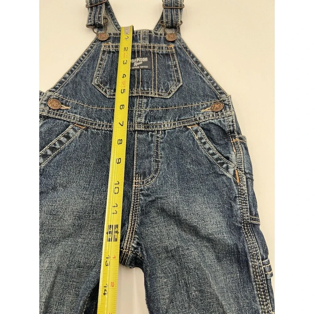 OshKosh B'gosh Denim Carpenter vestbak overalls 12 Months adjustable 100% Cotton